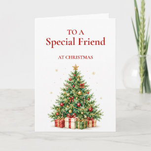 Classic Christmas Tree Card for a Friend