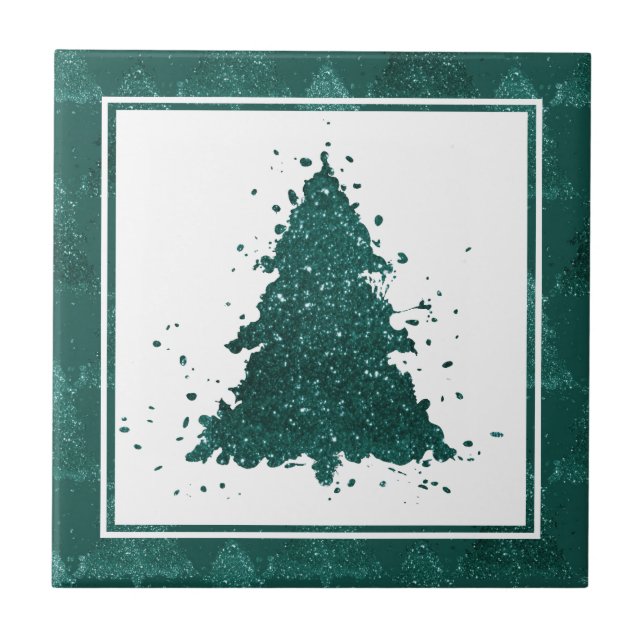 Classic Christmas Tree | Gorgeous Bold Kelly Green Tile (Front)