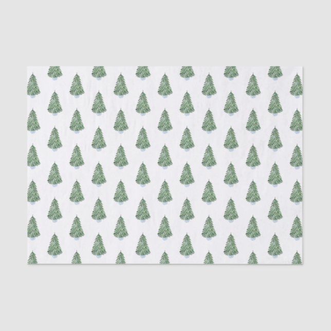 Classic Christmas Tree In Chinoiserie Planter Tissue Paper (Front)