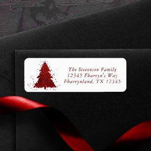 Classic Christmas Tree   Rich Crimson Red Address