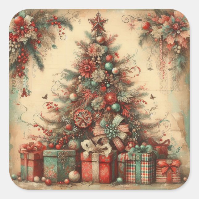 Classic Christmas Tree Stickers (Front)
