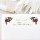 Classic Christmas White Baby Shower Return Address