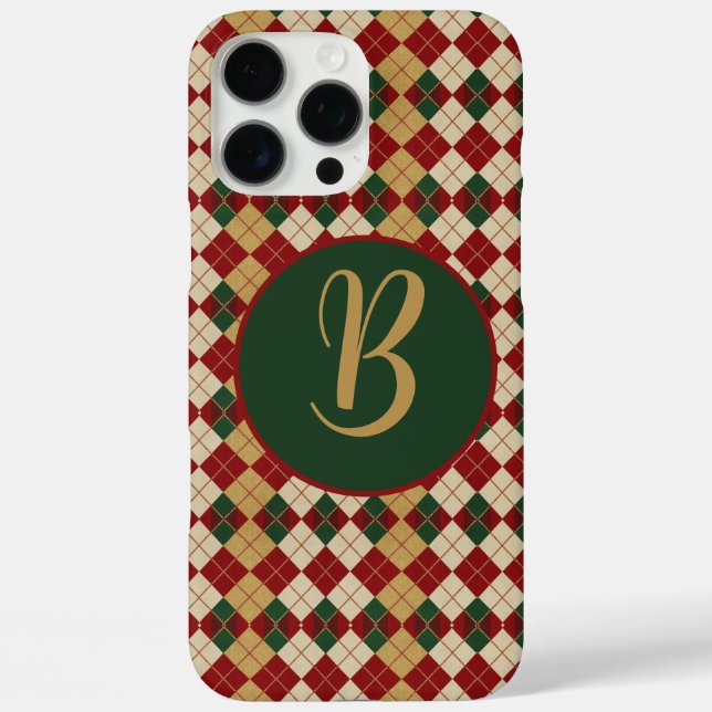 Classic, Christmas/winter argyle patterned Case-Mate iPhone Case (Back)