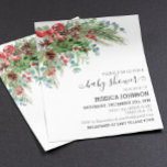 Classic Christmas Winter Baby Shower Budget<br><div class="desc">One design per sheet. Budget invitations do not include envelopes. This design may be personalized in the area provided by changing the photo and/or text. Or it can be customized by clicking Personalize this Template and then choosing the click to customize further option and delete or change the colour of...</div>