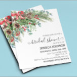 Classic Christmas Winter Bridal Shower Budget<br><div class="desc">One design per sheet. Budget invitations do not include envelopes. This design may be personalized in the area provided by changing the photo and/or text. Or it can be customized by clicking Personalize this Template and then choosing the click to customize further option and delete or change the colour of...</div>