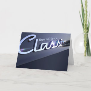 Classic Chrome Car Emblem Card