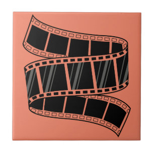Classic Cinema Charm: Retro Filmstrip  Tile