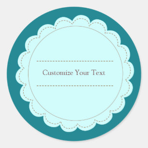 Classic Circle Scallop  Classic Round Sticker