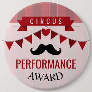 Classic Circus Poster Children's Birthday Party 6 Inch Round Button