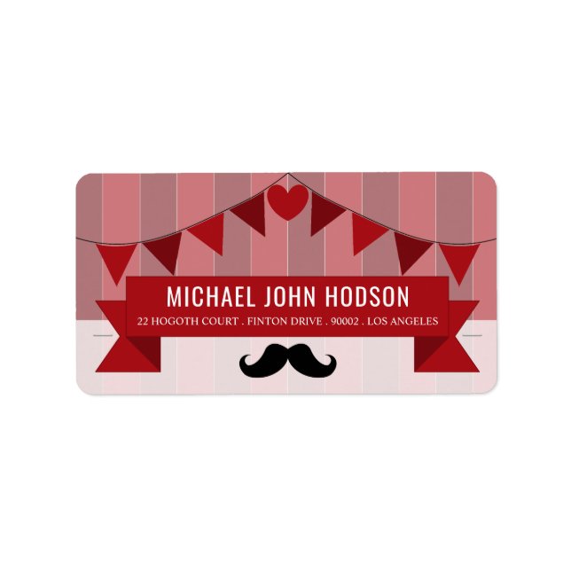 Classic Circus Poster Children's Birthday Party Label (Front)