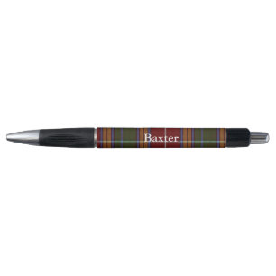 Classic Clan Baxter Tartan Plaid Custom Pen