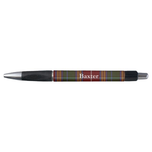 Classic Clan Baxter Tartan Plaid Custom Pen (Front)