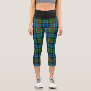 Classic Clan Colquhoun Tartan Plaid Capri Leggings