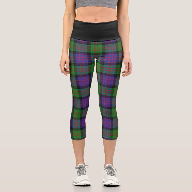Classic Clan Donald MacDonald Tartan Plaid Capri Leggings (Front)