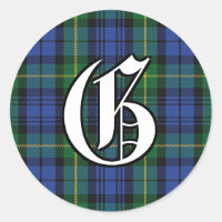Classic Clan Gordon Tartan Monogram