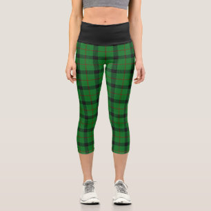 Classic Clan Kincaid Tartan Plaid Capri Leggings
