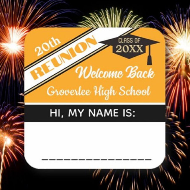 Classic Class Reunion Name tag Sticker (Creator Uploaded)