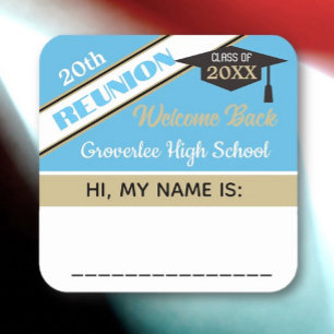 Classic Classe Reunion Nom étiquette Sticker