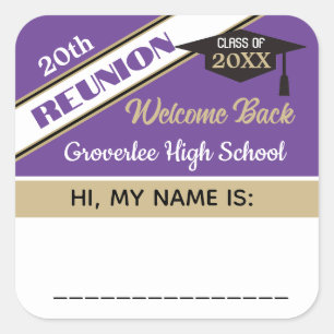 Classic Classe Reunion Nom étiquette Sticker