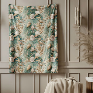 Classic Coastal Throw Warm and Inviting Atmosphere Fleece Blanket
