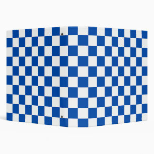 Classic cobalt blue chequerboard binder