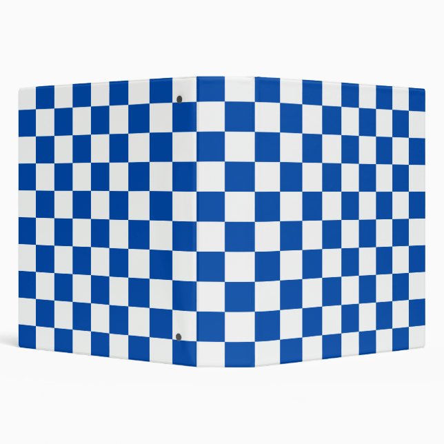 Classic cobalt blue chequerboard binder (Background)