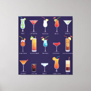 Classic cocktail canvas print