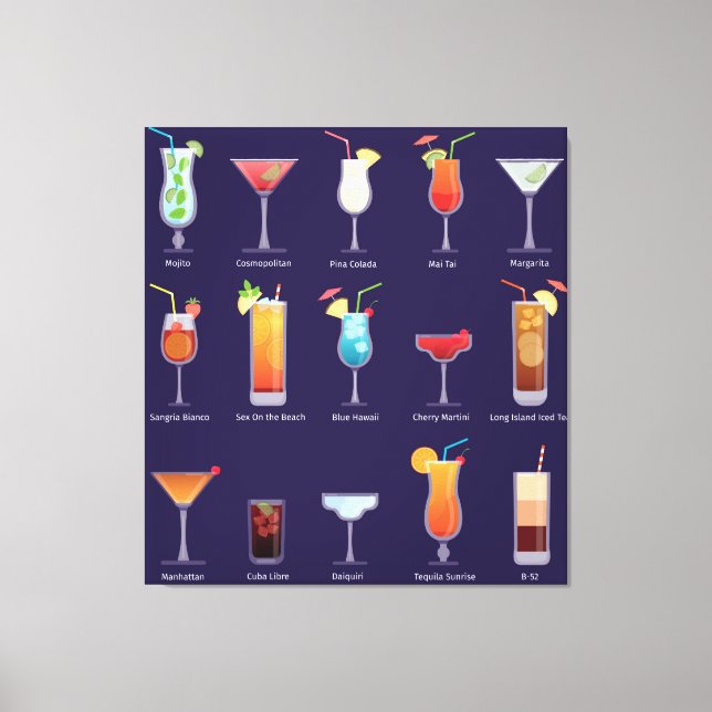 Classic cocktail   canvas print (Front)