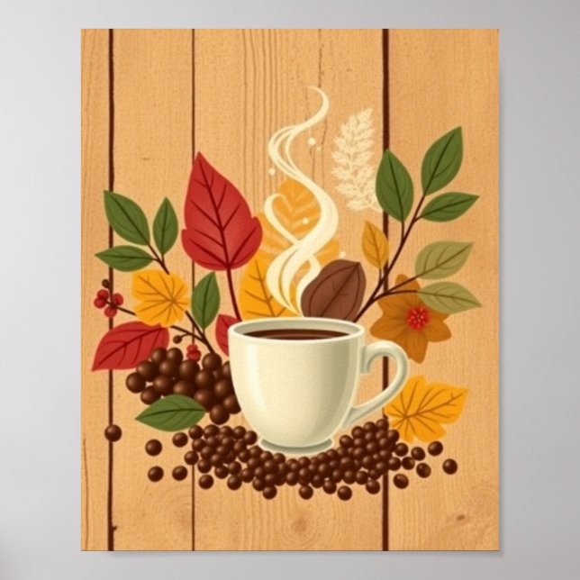 Classic Coffee Illustration Poster (Front)