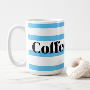 Classic Coffee Mug - Blue Hoops