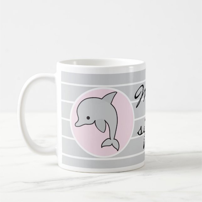 Classic coffee mug, Pink Dolphin Mommy's Sippy Cup (Left)