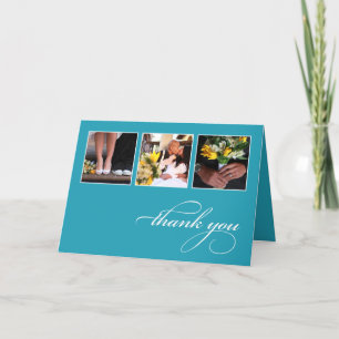 CLASSIC COLLAGE   WEDDING THANK YOU CARD