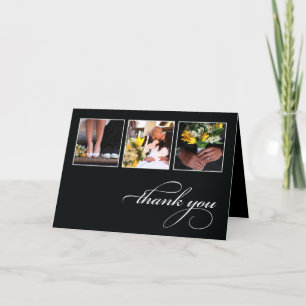 CLASSIC COLLAGE WEDDING THANK YOU CARD