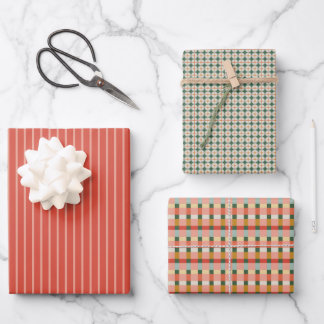 Classic Colorful Geometric Wrapping Paper Sheet