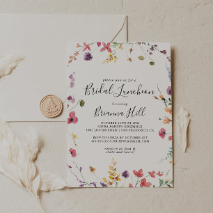 Classic Colourful Bridal Luncheon Bridal Shower Invitation
