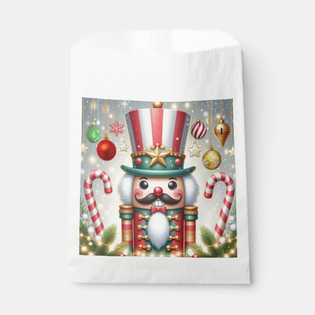 Classic, colourful, whimsical Christmas nutcracker Favour Bag (Front)