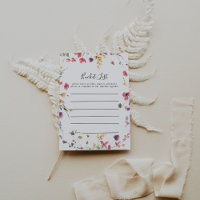 Classic Colourful Wild Floral Bucket List Cards