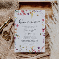 Classic Colourful Wild Floral Quinceañera
