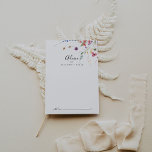 Classic Colourful Wild Floral Wedding Advice Card<br><div class="desc">This classic colourful wild floral wedding advice card is perfect for a modern wedding. The design features a yellow, purple, white wild flowers with foliage in a rose and green watercolor background. These cards are perfect for a wedding, bridal shower, baby shower, graduation party & more. Personalize the cards with...</div>
