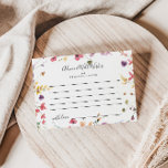Classic Colourful Wild Floral Wedding Advice Card<br><div class="desc">This classic colourful wild floral wedding advice card is perfect for a modern wedding. The design features a yellow, purple, white wild flowers with foliage in a rose and green watercolor background. These cards are perfect for a wedding, bridal shower, baby shower, graduation party & more. Personalize the cards with...</div>