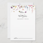 Classic Colourful Wild Floral Wedding Well Wishes Advice Card<br><div class="desc">This classic colourful wild floral wedding well wishes advice card is perfect for a rustic wedding. The design features a yellow, purple, white wild flowers with foliage in a rose and green watercolor background. These cards are perfect for a wedding, bridal shower, baby shower, graduation party & more. Personalize the...</div>