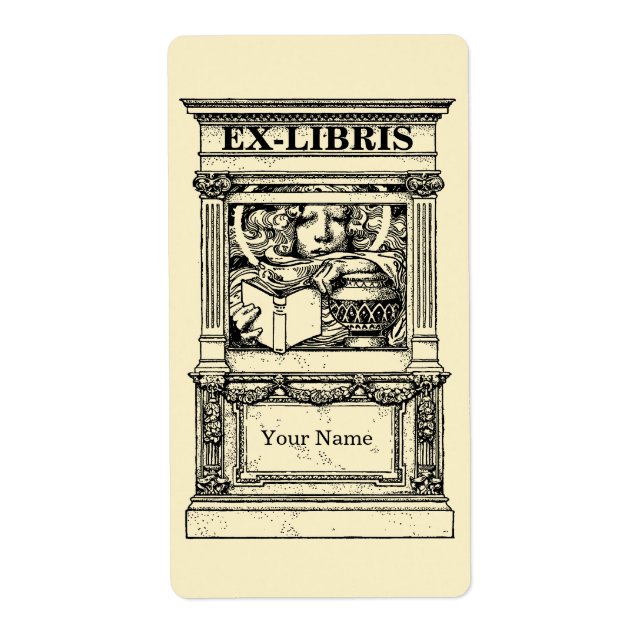 Classic Columns Frame Ex Libris Template (Devant)