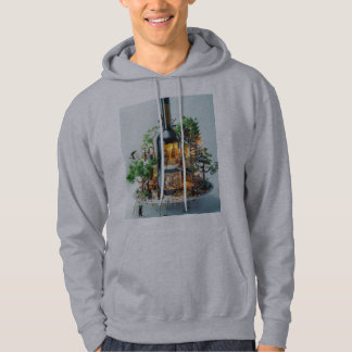 "Classic Comfort: Men's Grey Basic Hooded Sweatshi Hoodie