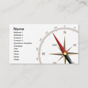 Classic compass business card