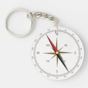 Classic compass keychain
