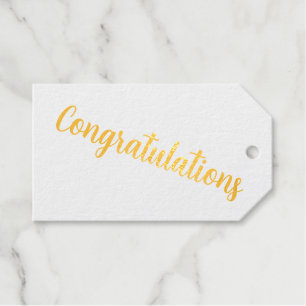 Classic Congratulations Calligraphy Cursive Script Gift Tags