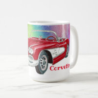 Classic Corvette Convertible Multicolor Art