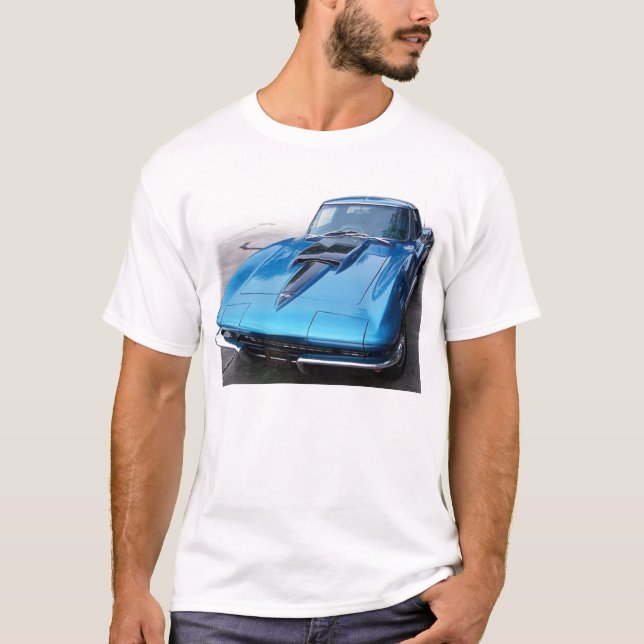 Classic Corvette Muscle Car T-shirt - Customized (Front)