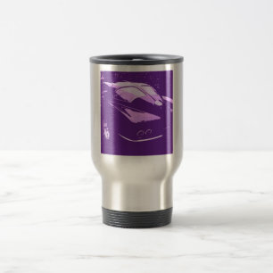 Classic Corvette Split Window Purple Pop ARt Travel Mug