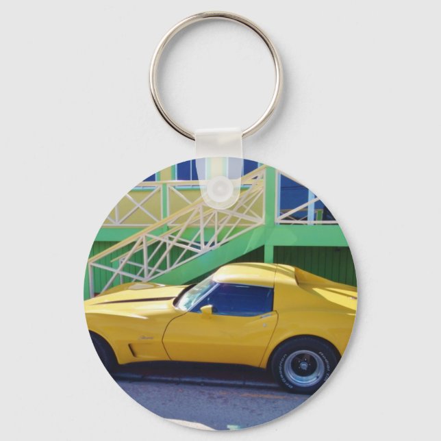 Classic Corvette Stingray. Keychain (Front)